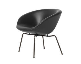 Pot™ Lounge Chair, brown bronze/leather black
